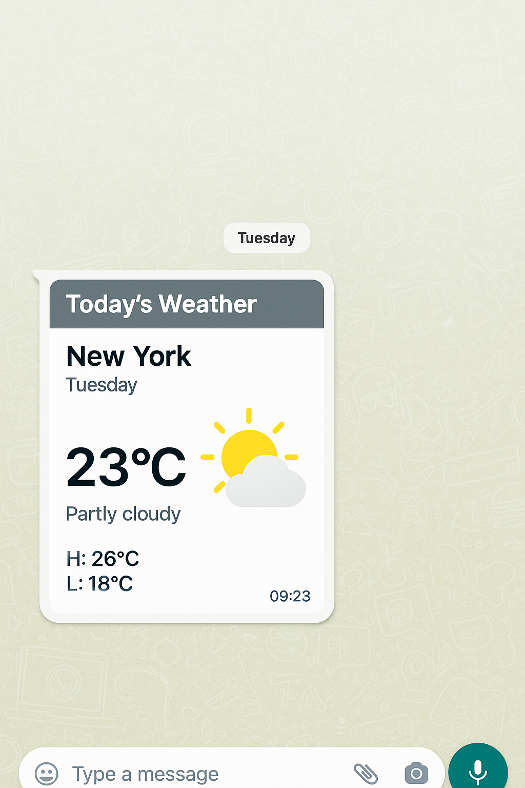 Weather alerts example